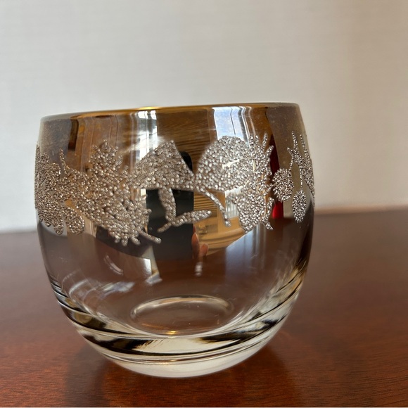 Silver Fade and Embossed Design Roly Poly Glasses with Caddy - Picture 5 of 8